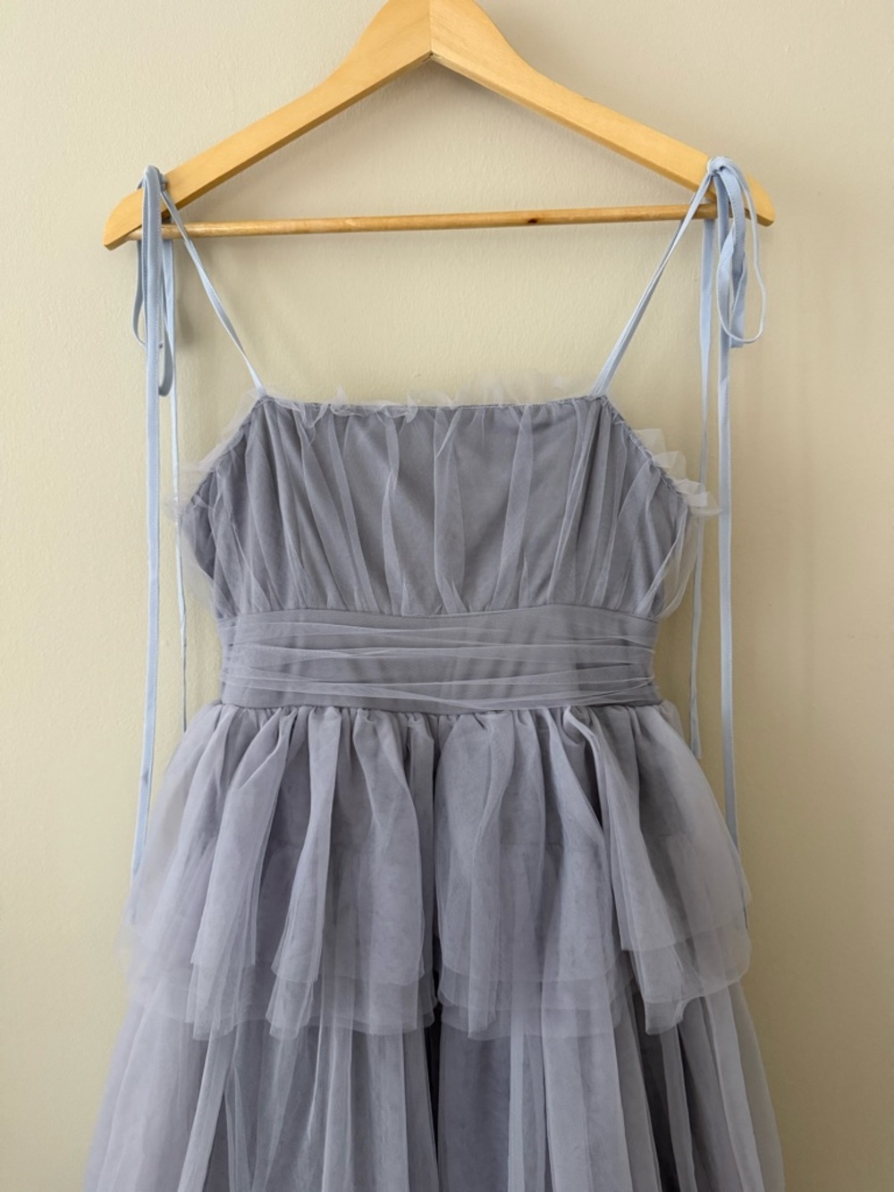 NWT - Baltic Born - Alora Tulle Tiered Maxi Dress - Dusty Slate - Picture 4 of 13